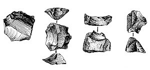 illustration of simple chipped-stone tools
