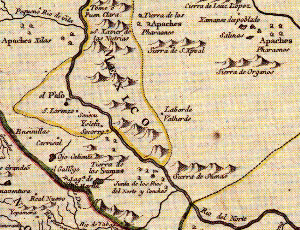 Greater Trans-Pecos portion of 1768 map by José Antonio de Alzate y Ramírez