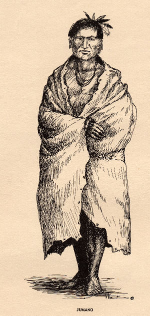 Jumano man, as depicted by artist Frank Weir