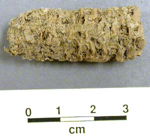 photo of the four sherds of Chupadero Black-on-White found at Potsherd Rockshelter