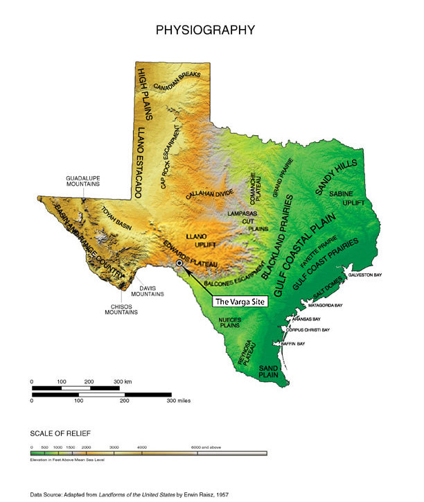 Physical Map Of Texas Landforms Map