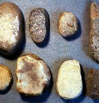 photo of rocks found in the "tool cache"